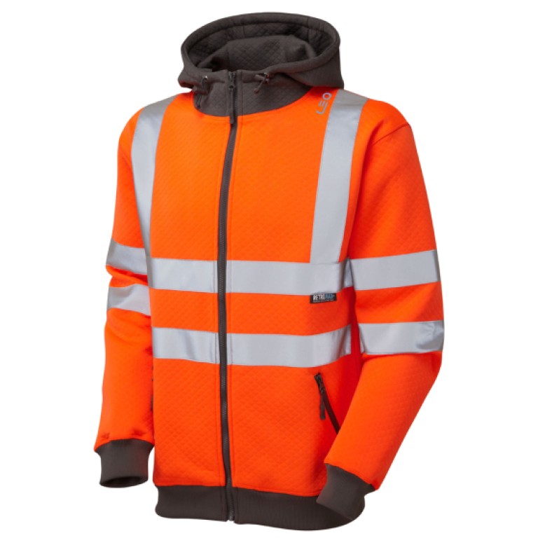 Leo Workwear Saunton Full Zip Hooded Sweatshirt