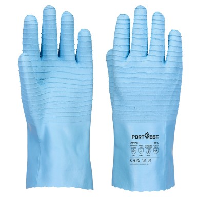 Portwest FD Chemical B Latex Gauntlet (Pack of 12 pairs)
