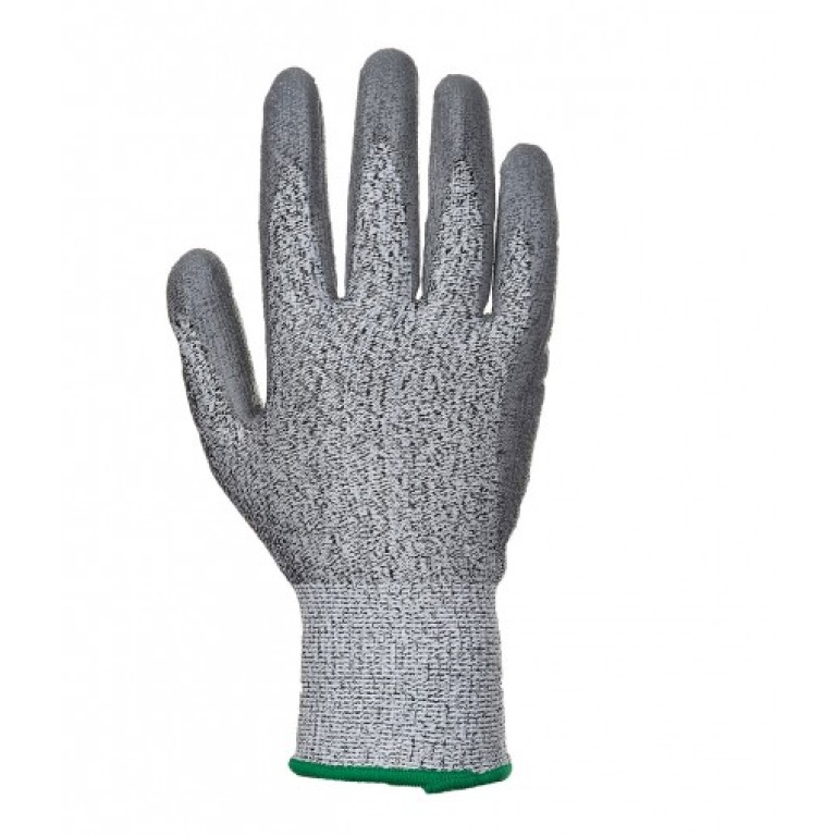 PortWest Cut 3 PU Palm Glove Comfort Grip Glassfibre HPPE (Pack of 12 pairs)