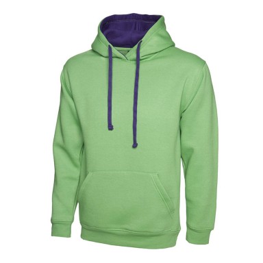 Uneek Contrast Hooded Sweat Shirt
