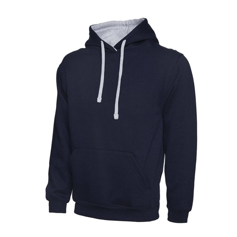 Uneek Contrast Hooded Sweat Shirt