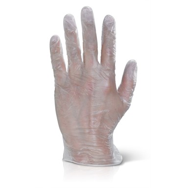 BeeSwift Clear Vinyl Disposable Gloves Powder Free Pack of 1000