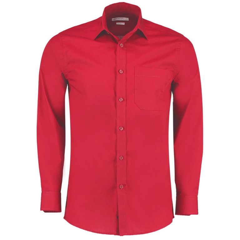 Kustom Kit Men's Long Sleeve Poplin Shirt