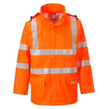 Portwest Hi-Viz Flame Retardant Waterproof Jacket