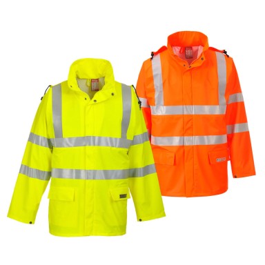 Portwest Hi-Viz Flame Retardant Waterproof Jacket