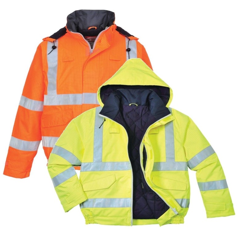Portwest Bizflame Rain Hi-Vis FR Winter Bomber Jacket