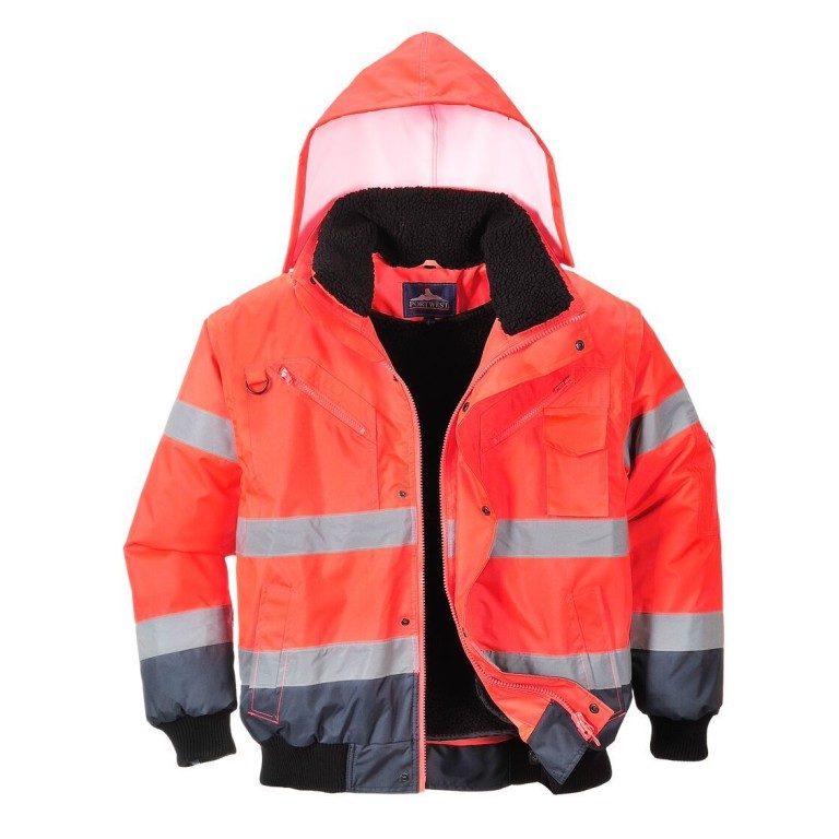 Portwest Hi Viz Contrast Bomber Jacket