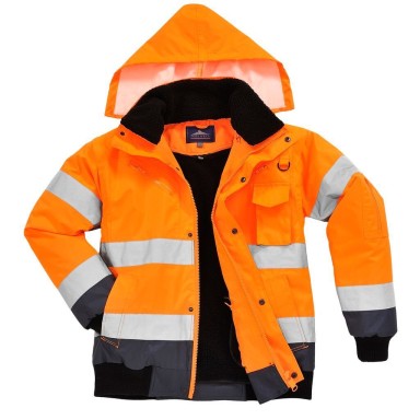 Portwest Hi Viz Contrast Bomber Jacket