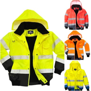 Portwest Hi Viz Contrast Bomber Jacket