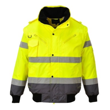 Portwest Hi Viz Contrast Bomber Jacket