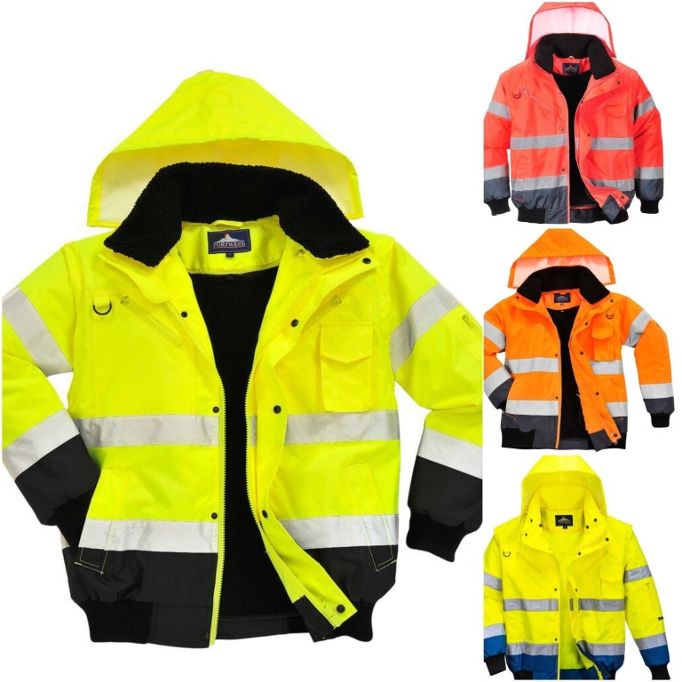 Portwest Hi Viz Contrast Bomber Jacket