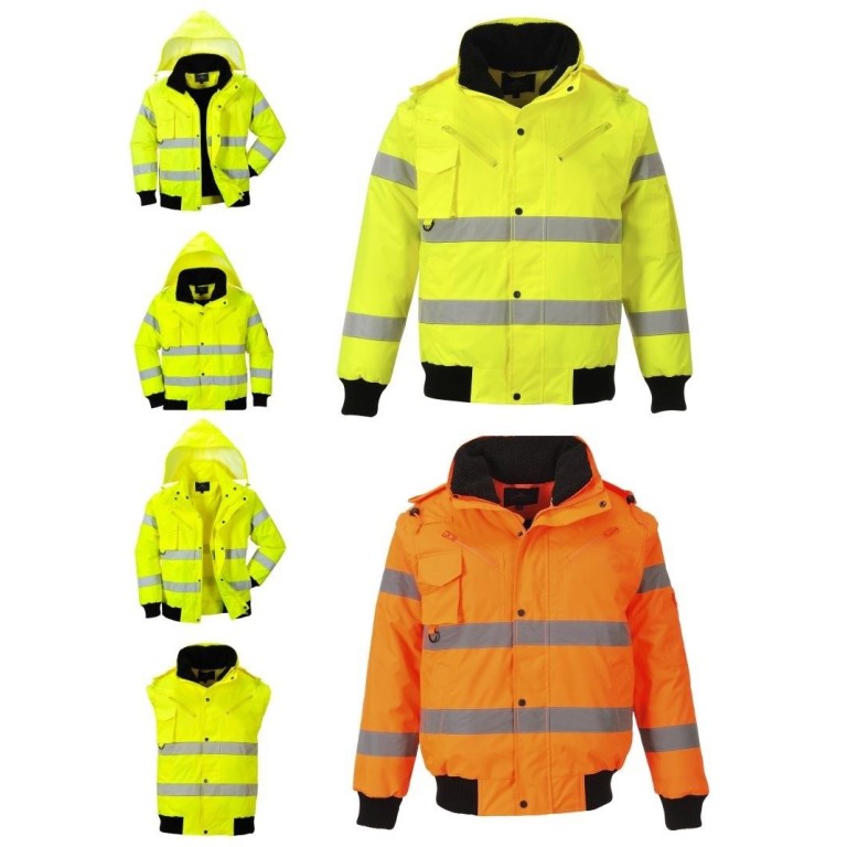 Portwest Hi Viz 3-in-1 Bomber Jacket