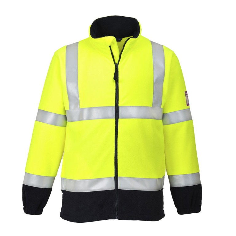 PortWest Hi-Viz Flame Resistant Anti-Static Fleece