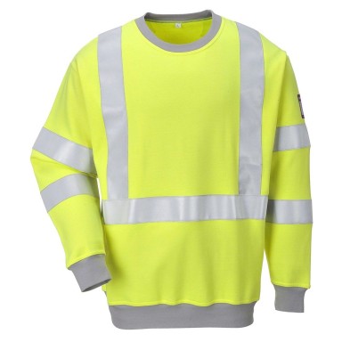 Portwest Flame Resistant Anti-Static Hi-Vis Sweatshirt