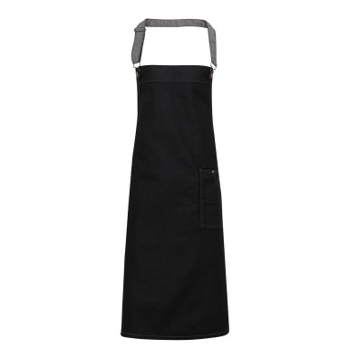 Premier District Waxed-look Denim Bib Apron